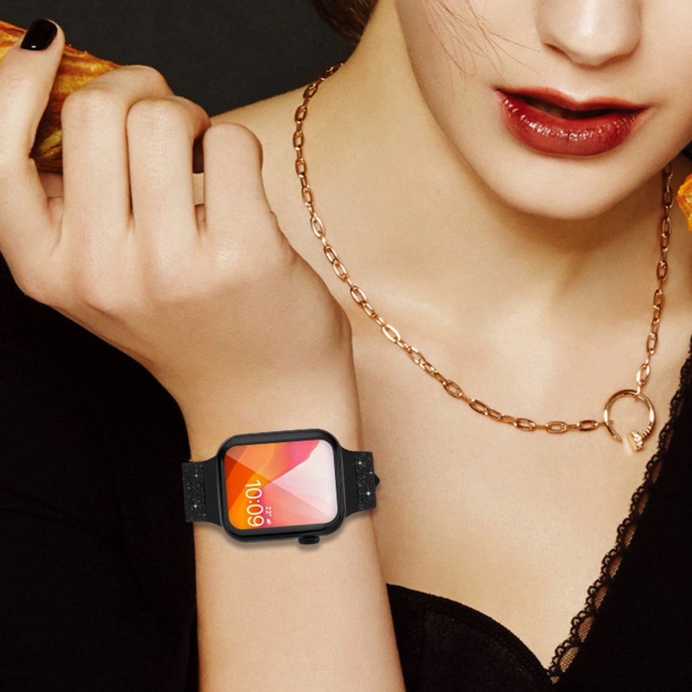 Curea din Silicon Ceas Apple Banda de Cristal Negru Kingxbar 6 / SE / 5/4/3/2 (40mm / 38mm) - 2 | YEO